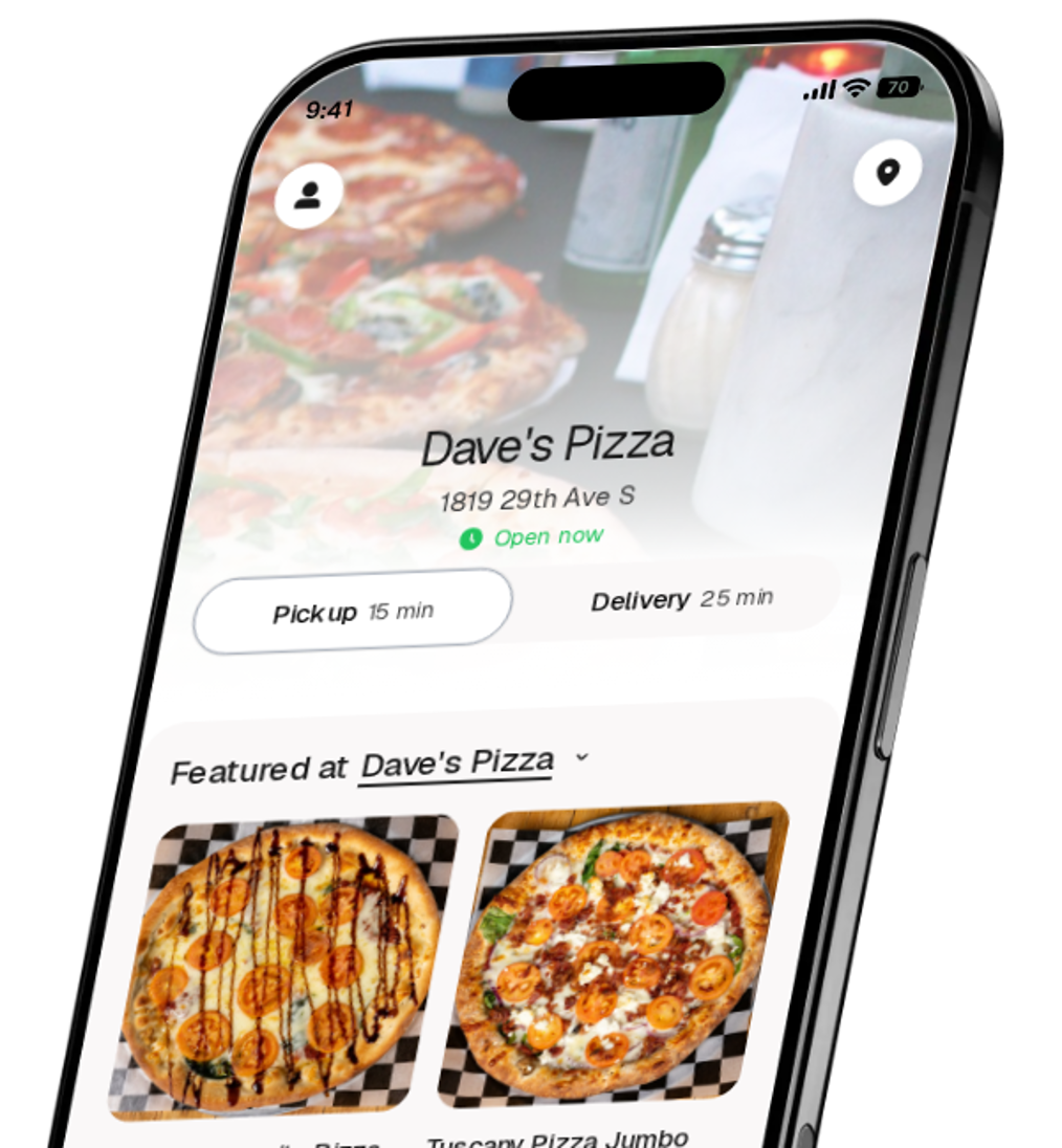 Dave's Pizza app preview